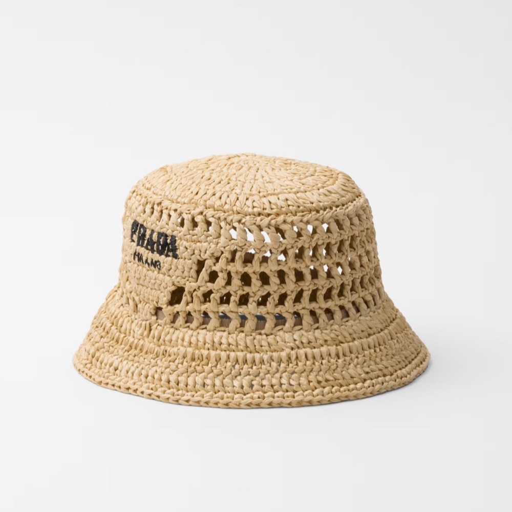 Prada Raffia Bucket Hat